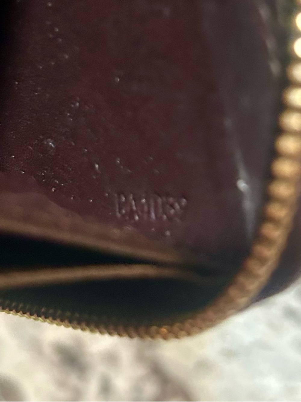 Louis Vuitton Vernis Zip Wallet in Dark Burgundy EUC with dust bag and COA - Picture 11 of 16